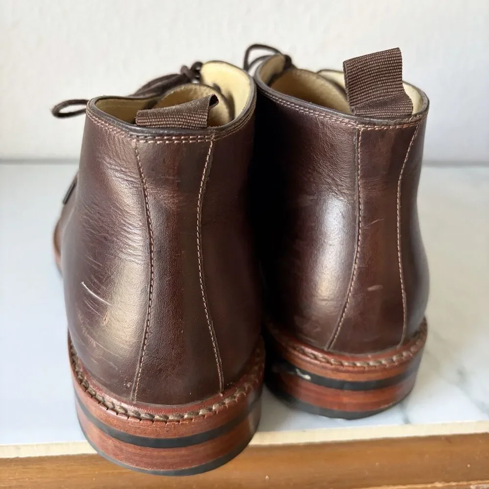 Beckett Simonon Brown Leather Chukka Boots Size 8